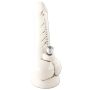 Bongo ceramiczne białe WACEK wys. 29 cm z metalowym cybuchem - 2